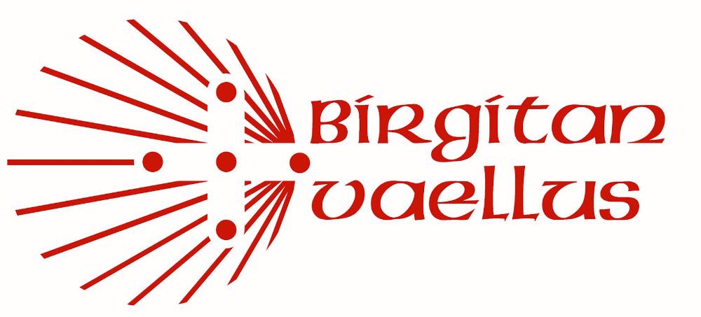 Birgitan vaelluksen punainen logo, jossa on Pyhän Birgitan risti.