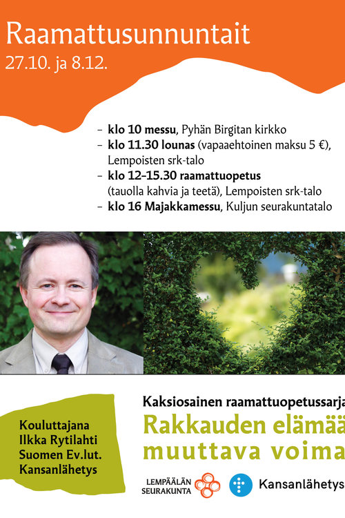 Raamattusunnuntai: lounas ja raamattuopetusta Raamattusunnuntai: lounas ja raamattuopetusta
