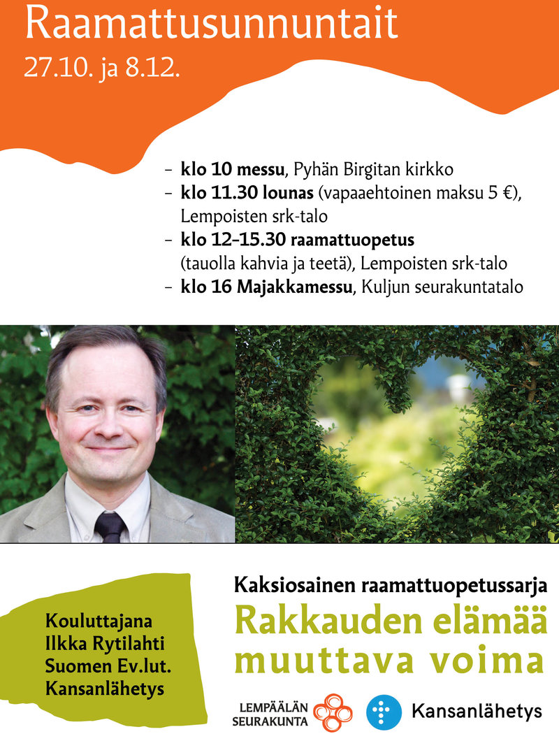 Raamattusunnuntai: lounas ja raamattuopetusta
